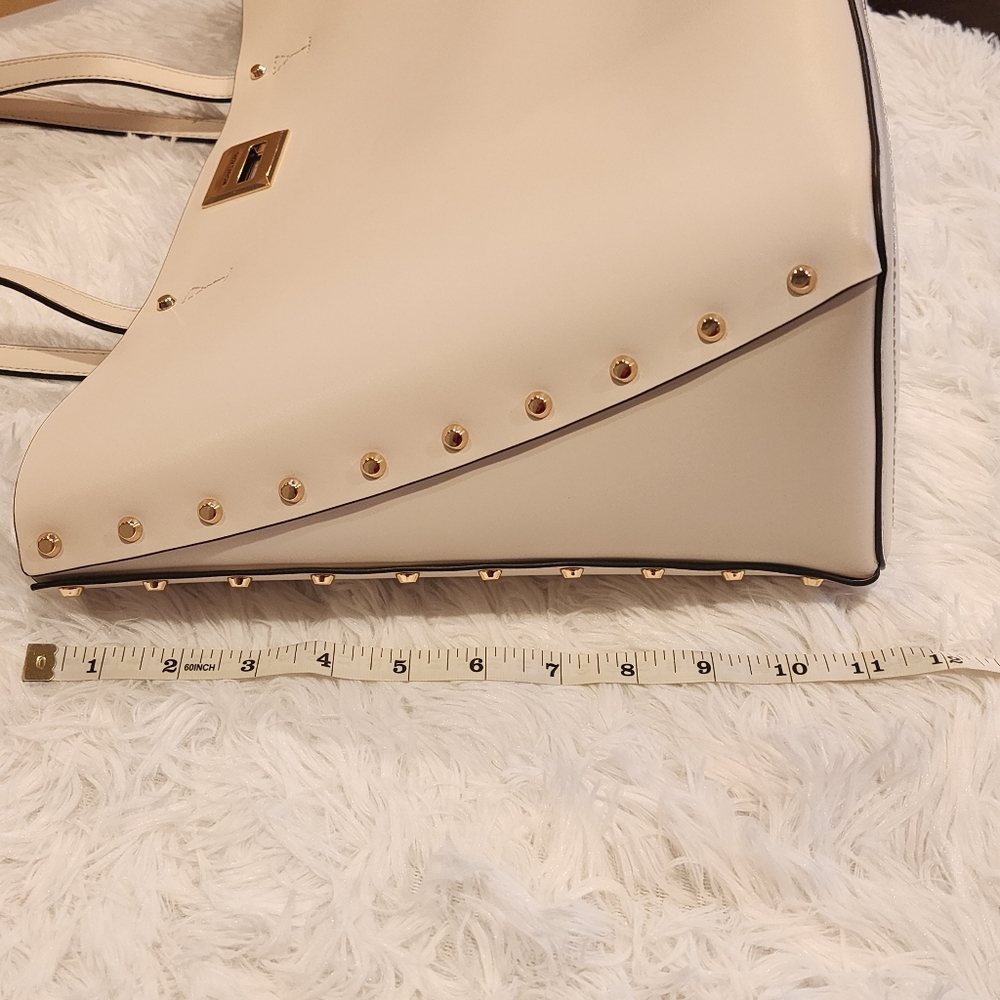 Michael Kors Women's Manhattan Smooth Leather Shoulder Tote Bag/Lt Cream/NWT/ - Picture 13 of 17